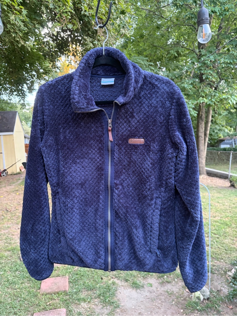 Columbia Women’s Medium Navy Sherpa Fleece Full Zip Jacket High Pile Cozy